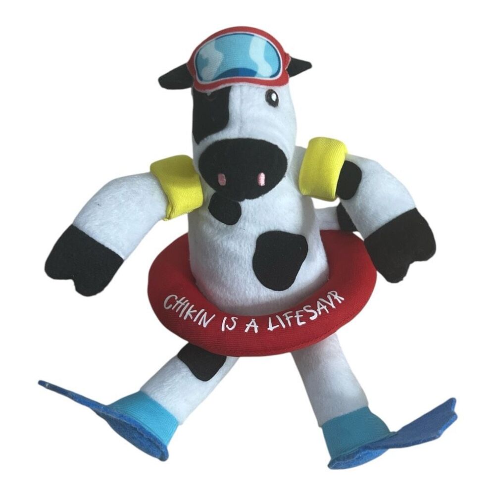 Chick-fil-A Plush Cow - Summer Swimmer 2021 " Chikin Is A Lifesaver 9”